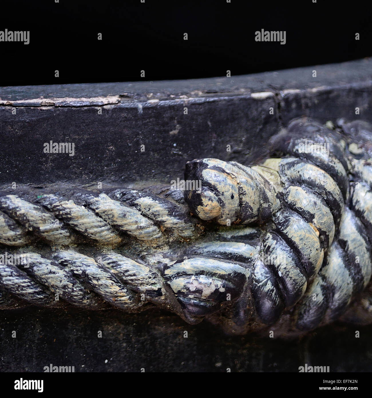 Alten Hintergrund auf geflochtenen Seil Stockfoto