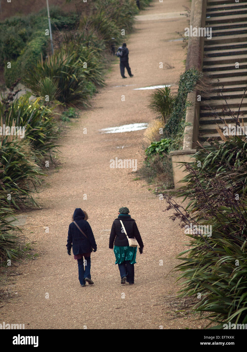 Die Herzöge Mound Gärten über Black Rock in Brighton Stockfoto