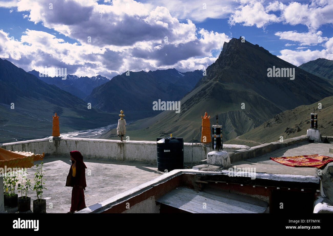 Indien, Himachal Pradesh, Spiti-Tal, Ki-Kloster Stockfoto