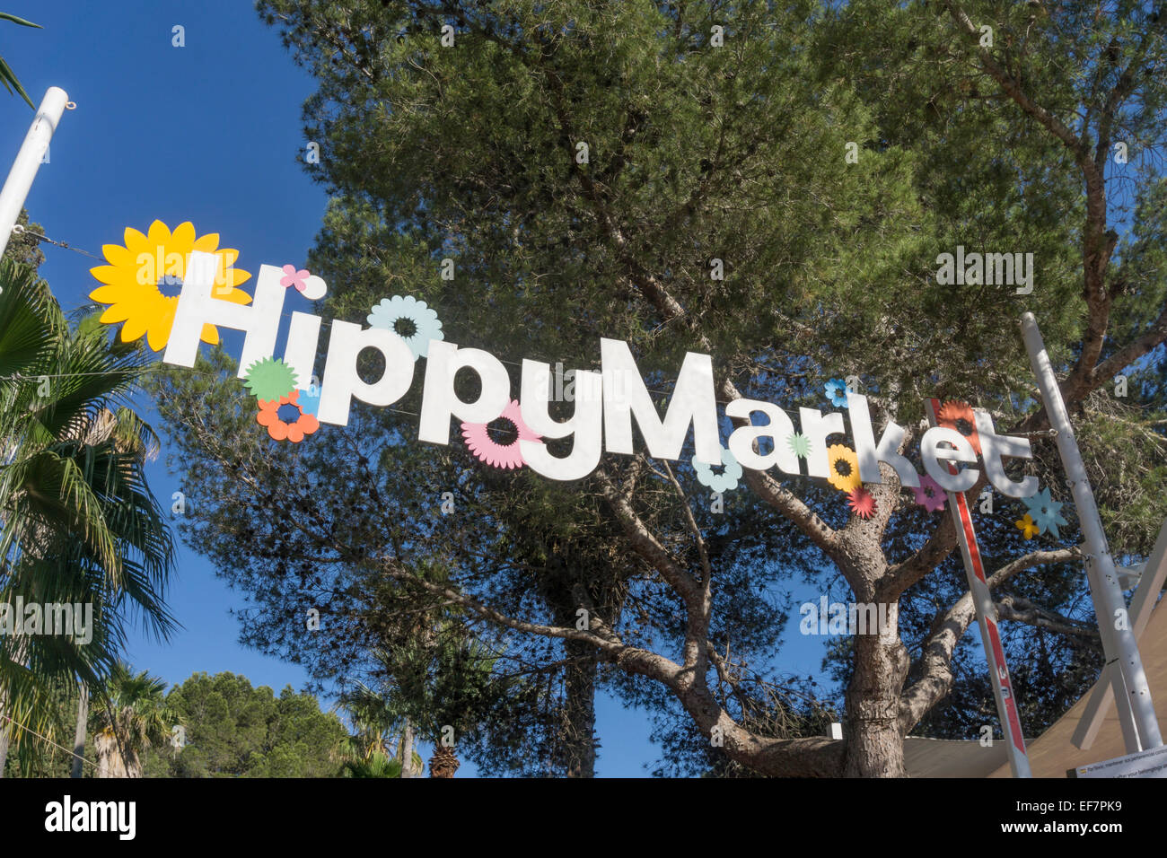Hippiemarkt Punta Arabi, Ibiza, Ibiza, Spanien Stockfoto