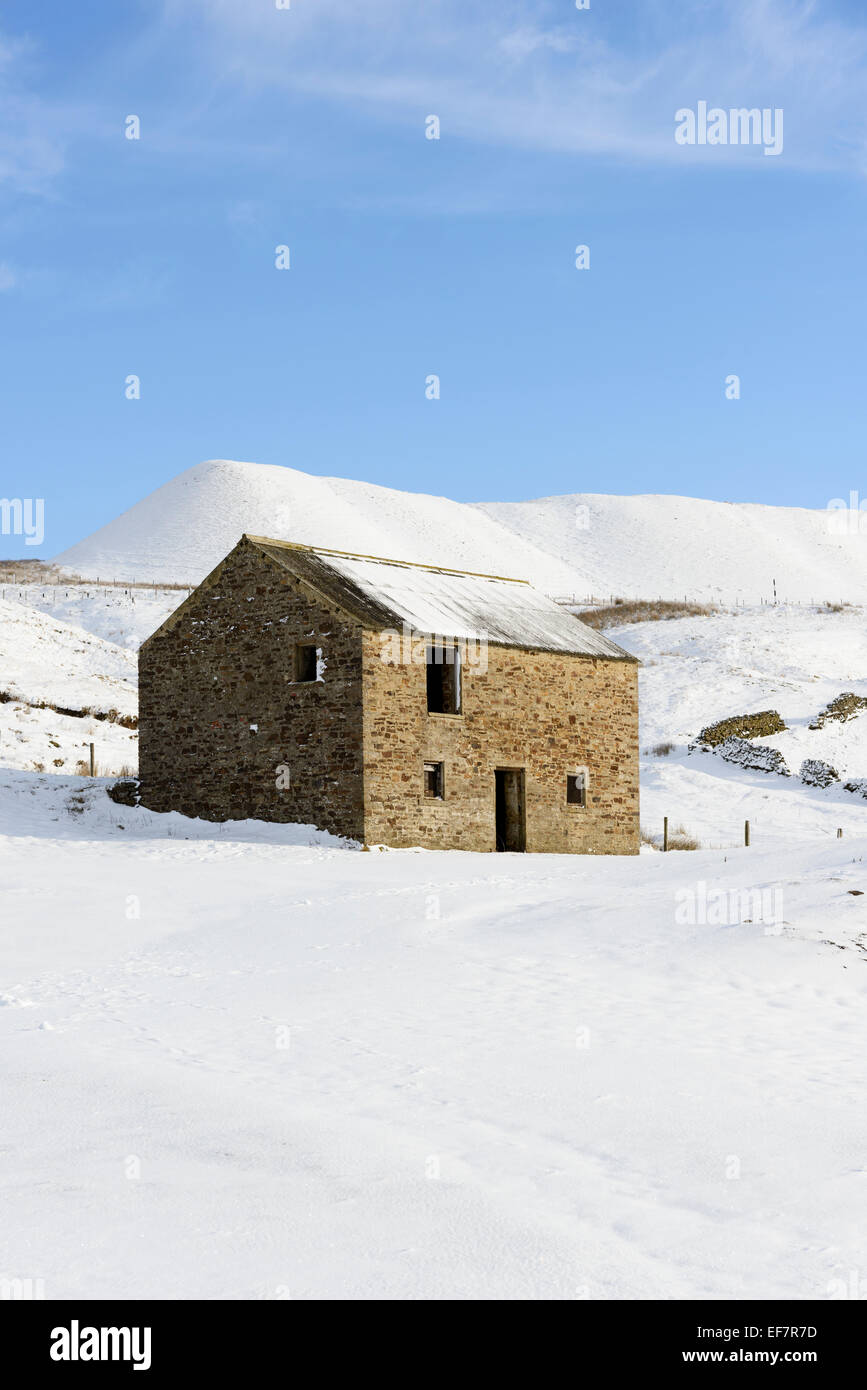 Verlassene Gebäude in der nördlichen Pennines in der Nähe von Rookhope, County Durham Stockfoto