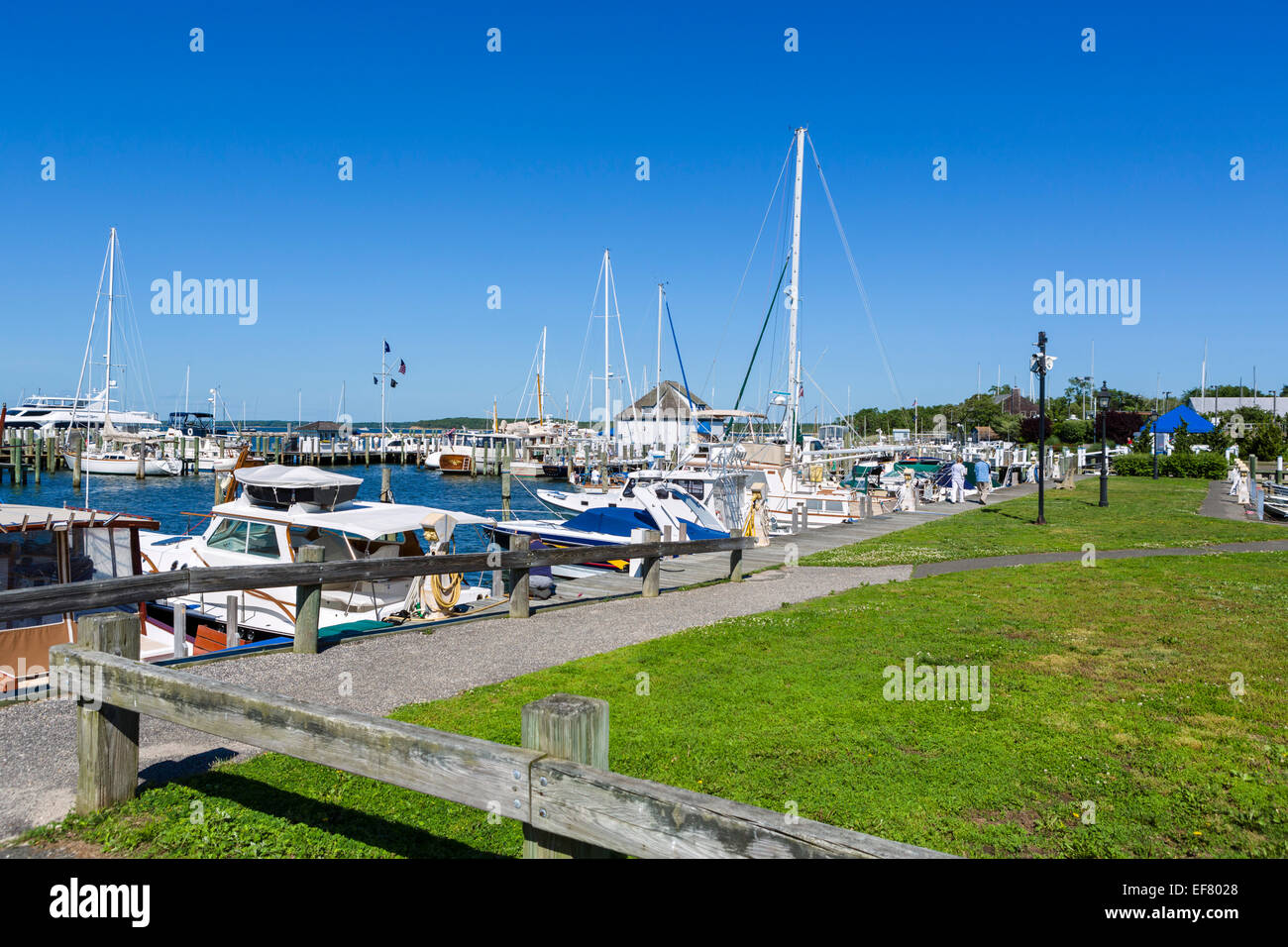 Hafen Sie im Dorf von Sag Harbor, Suffolk County, Long Island, NY, USA Stockfoto