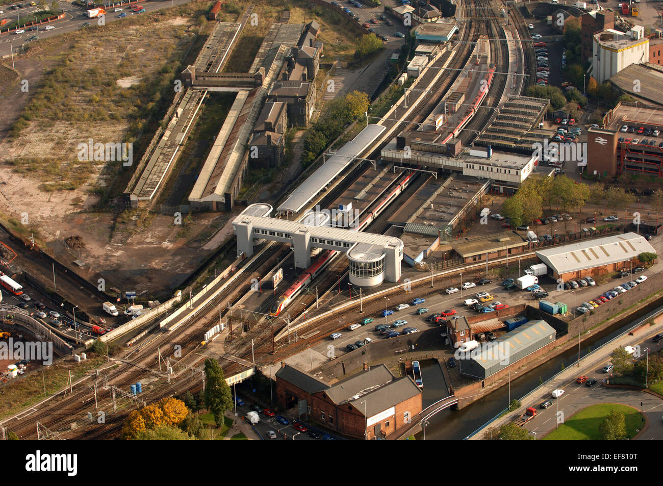 Eine Luftaufnahme von Wolverhampton Railway Station England Uk Stockfoto