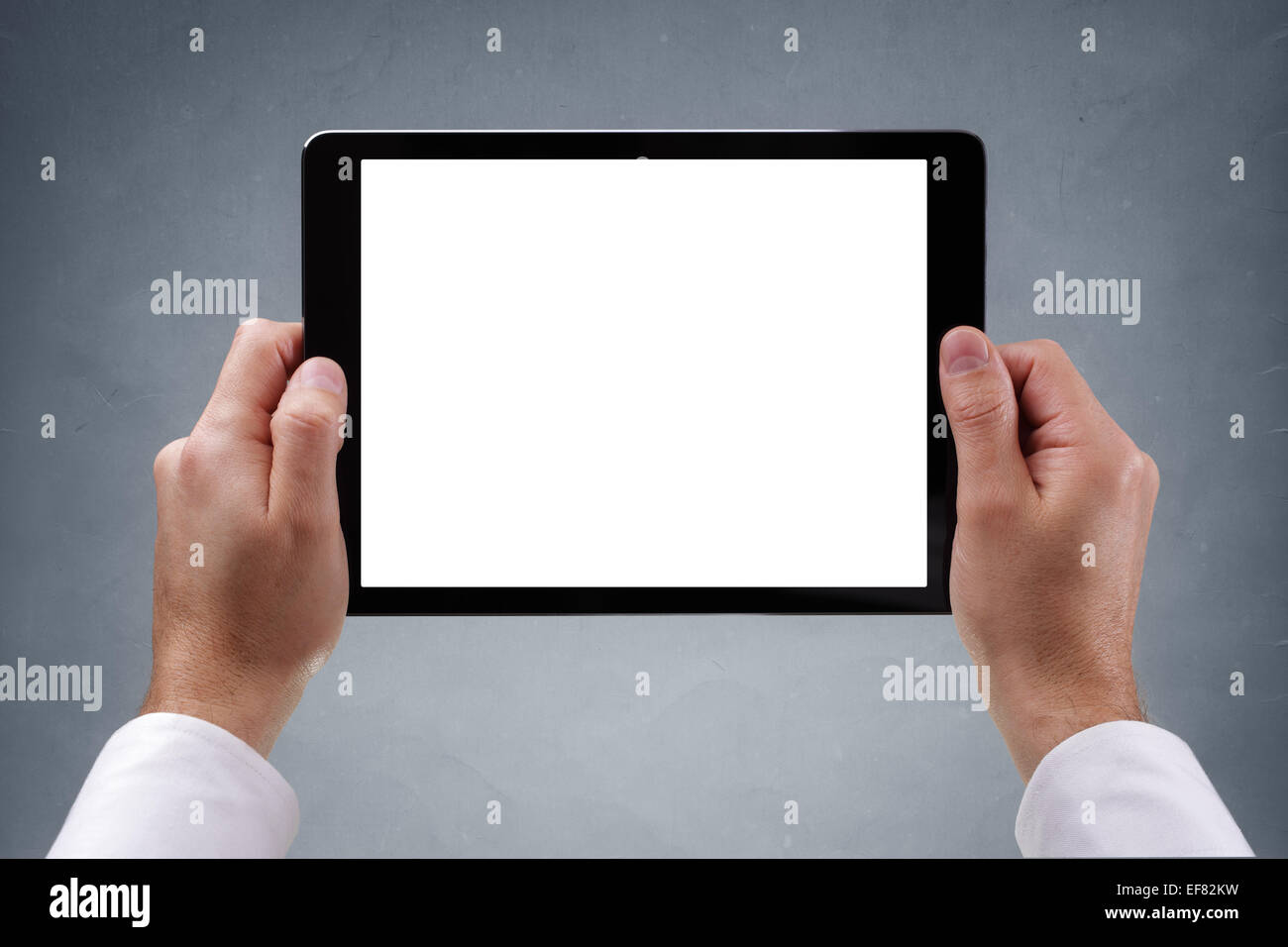 Digital-Tablette mit leerer Bildschirm Stockfoto