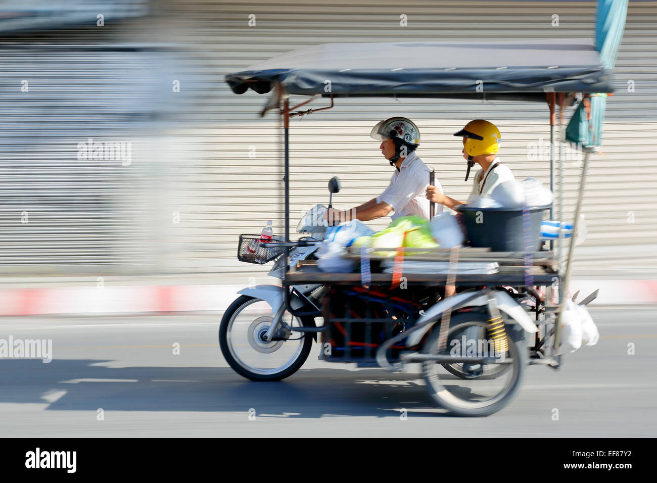 Dreirädriges Motorrad, Chiang Mai, Thailand Stockfoto