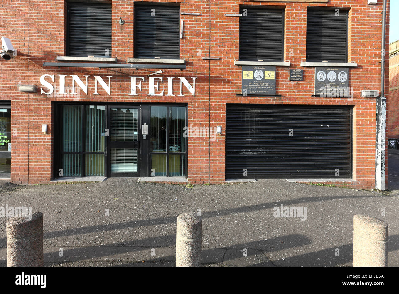 Sinn Fein Büros. Die Republic Area von Belfast rund um die Falls Road Stockfoto