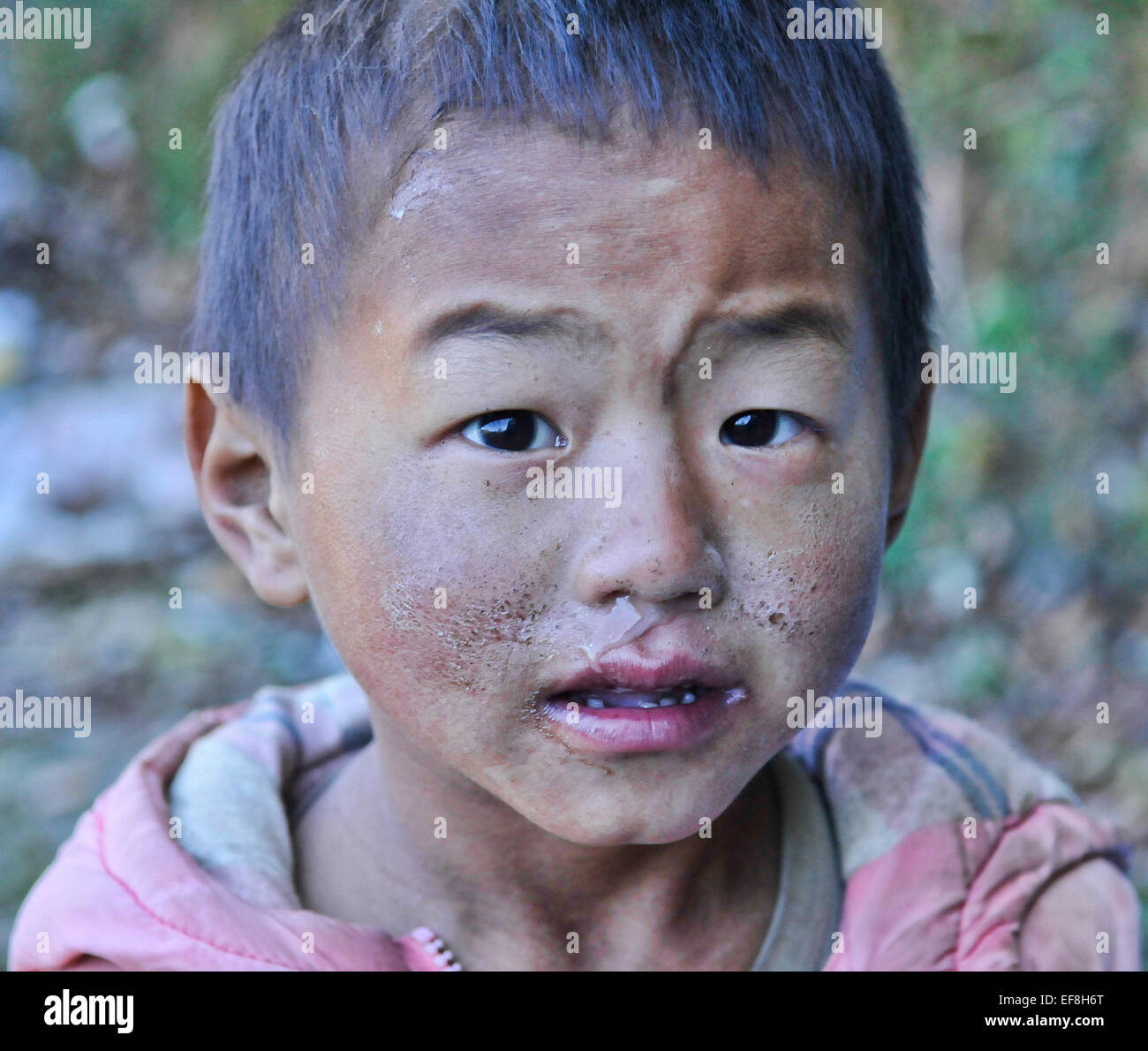 Unschuldige Kinder in Nepal Stockfoto