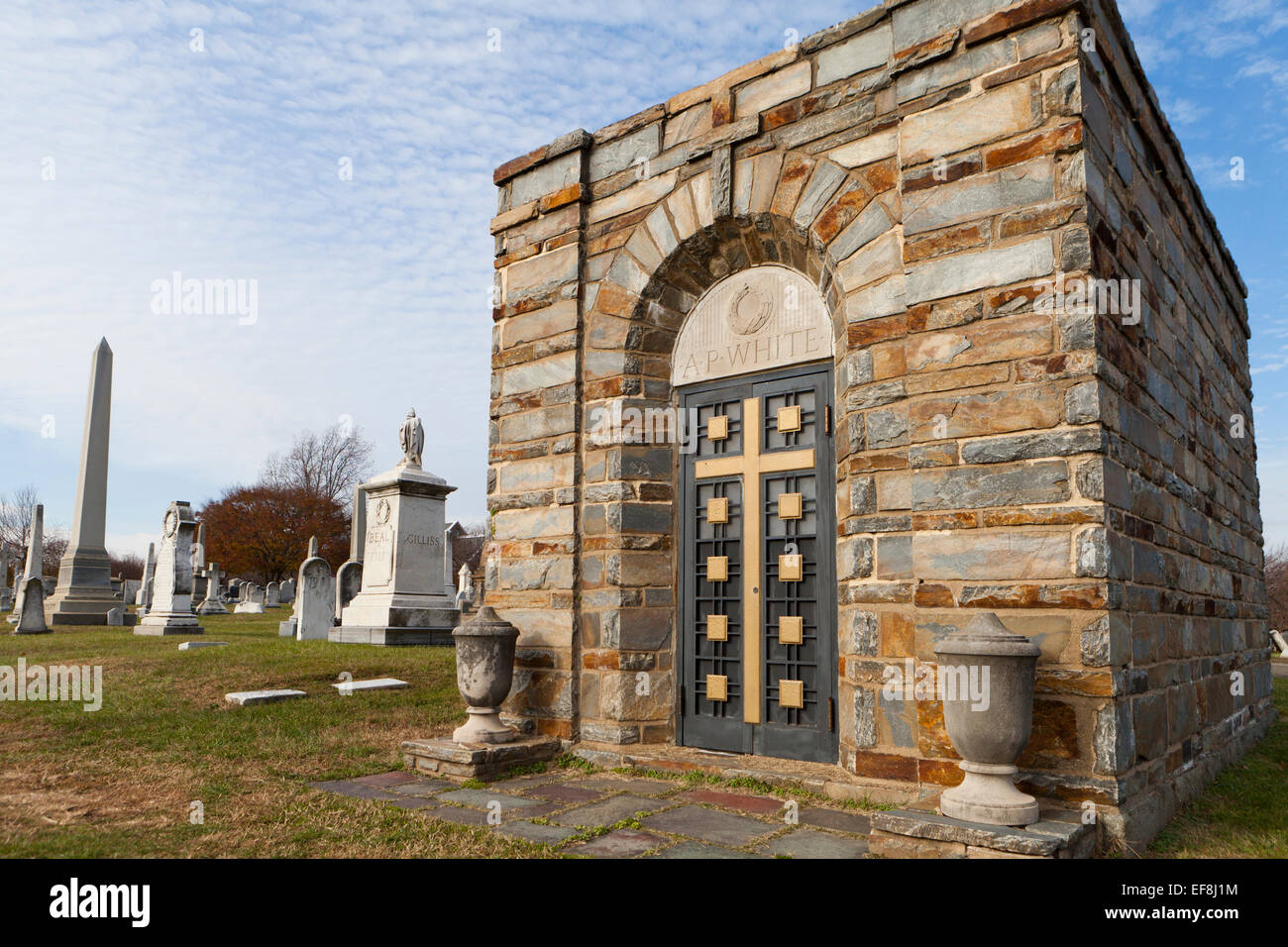 Gruft, Congressional Cemetery - Washington, DC USA Stockfoto