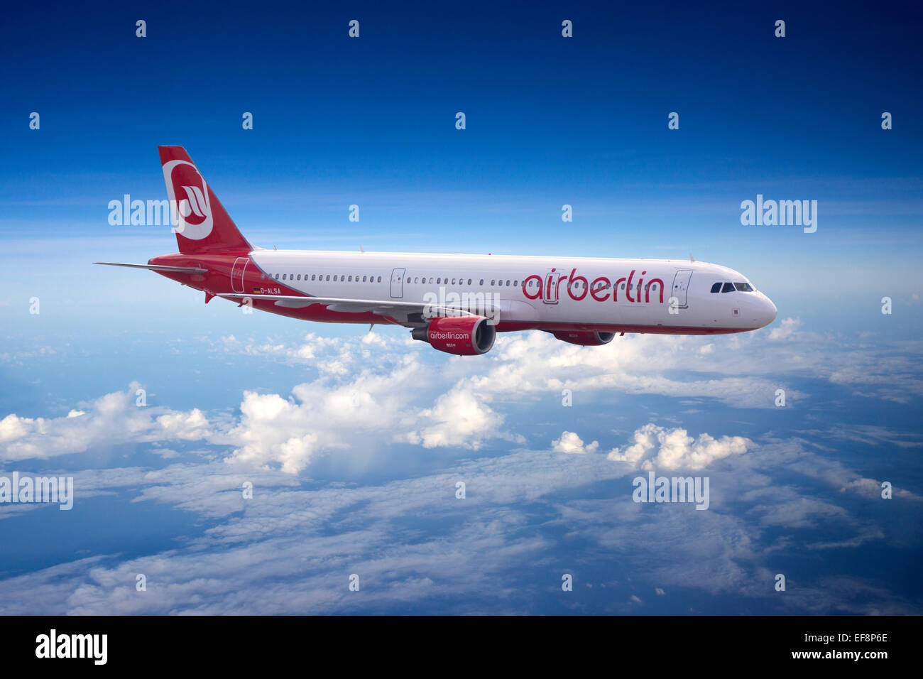 D-ALSA Air Berlin Airbus A321-211 im Flug über Wolken Stockfoto D-ALSA Air Berlin Airbus A321-211 im Flug über Wolken Stockfoto