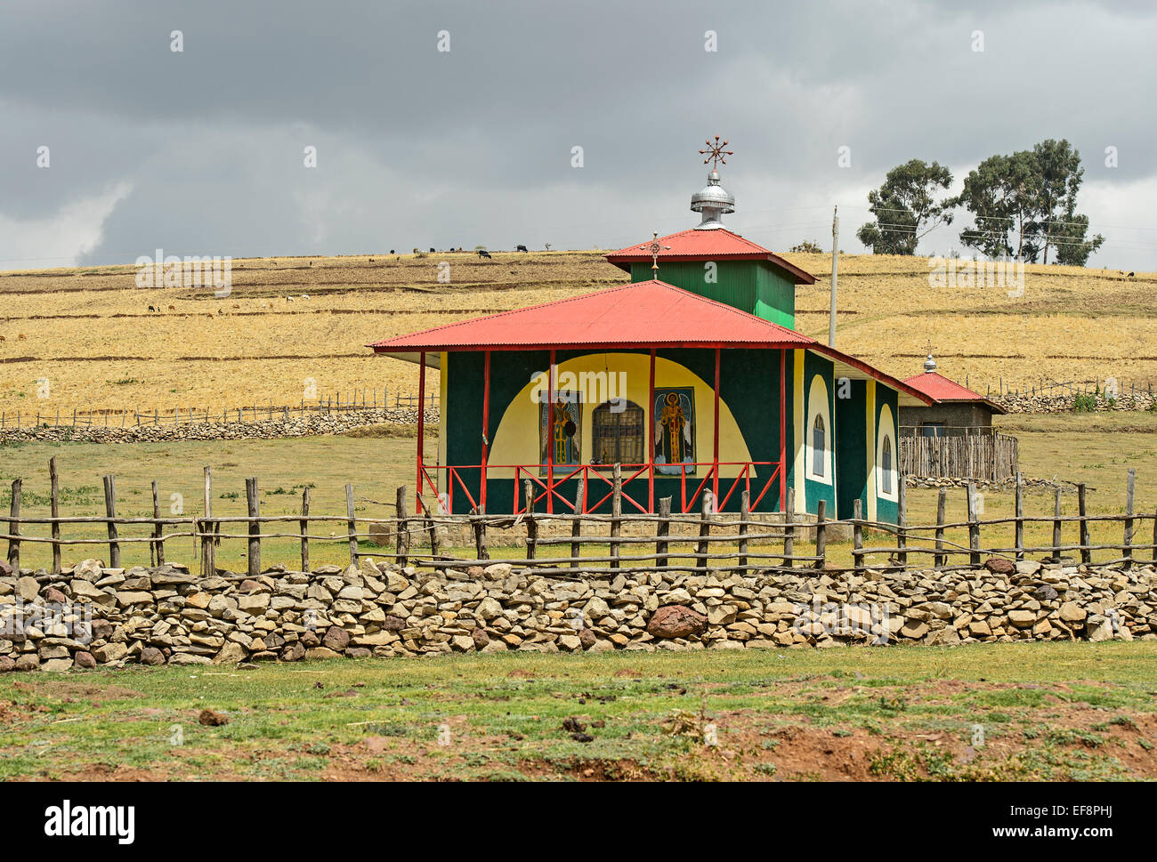 Ländliche christlich-orthodoxen Kirche, Arsi Region Oromia, Äthiopien Stockfoto