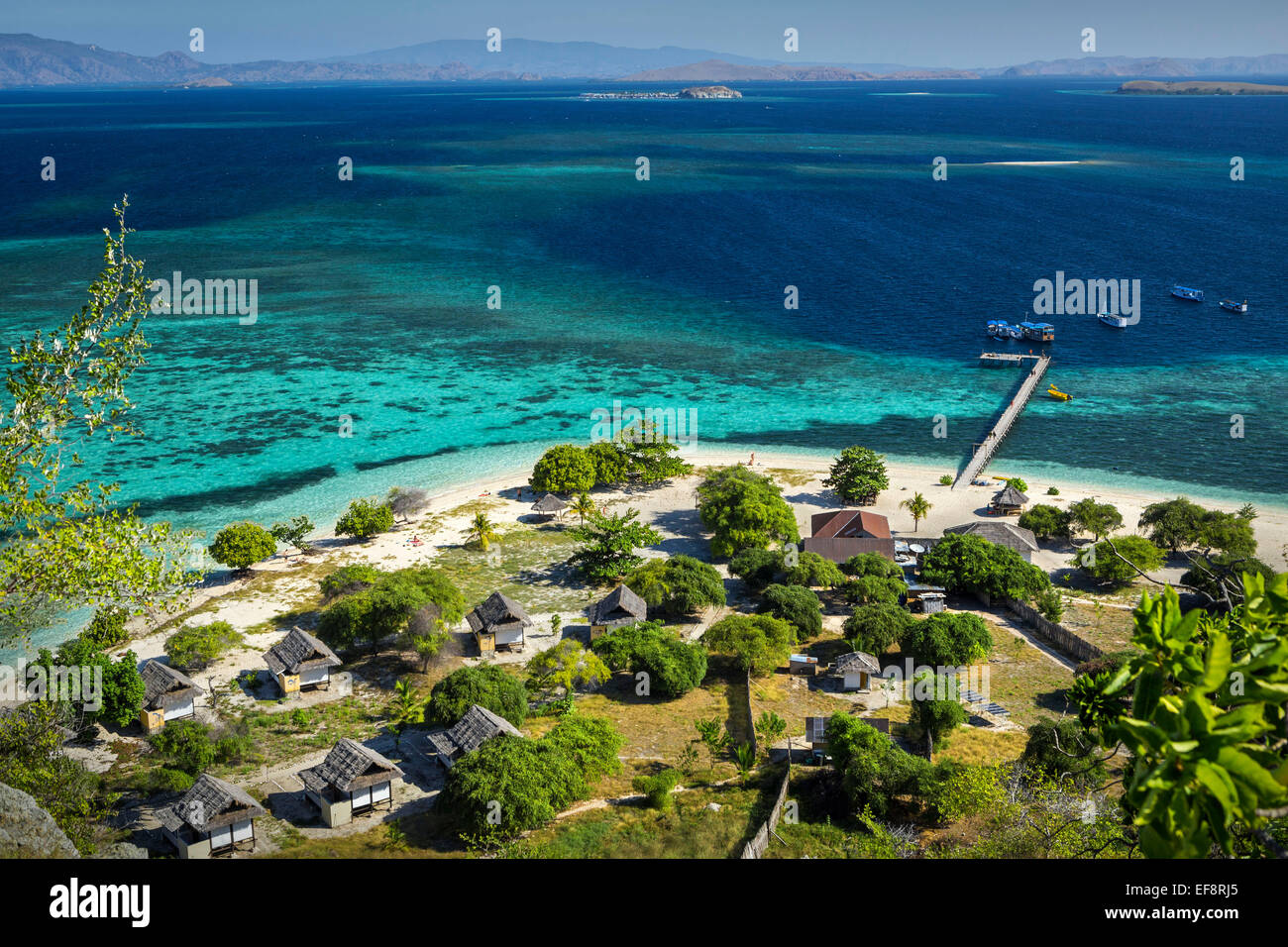 Ost-Nusa Tenggara, Ende, Flores, Indonesien, erhöhte Anzeigen von Island resort Stockfoto