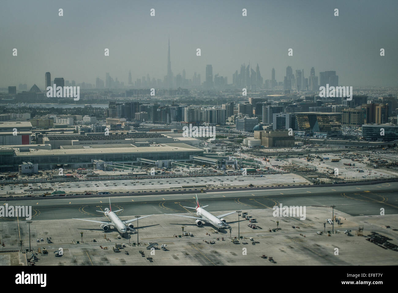 Vereinigte Arabische Emirate Dubai Luftbild Des Flughafens Stockfotografie Alamy