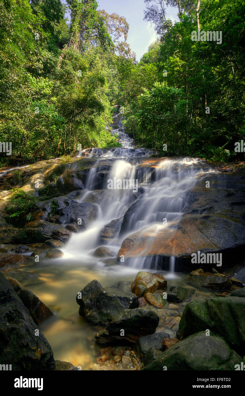 Malaysia, Rawang, Aussicht auf Kanching Wasserfälle Stockfoto