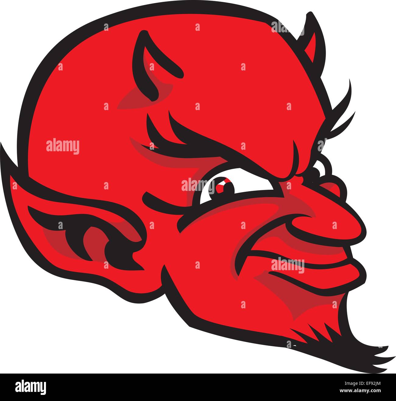 Des Teufels Gesicht Stock Vektorgrafik Alamy