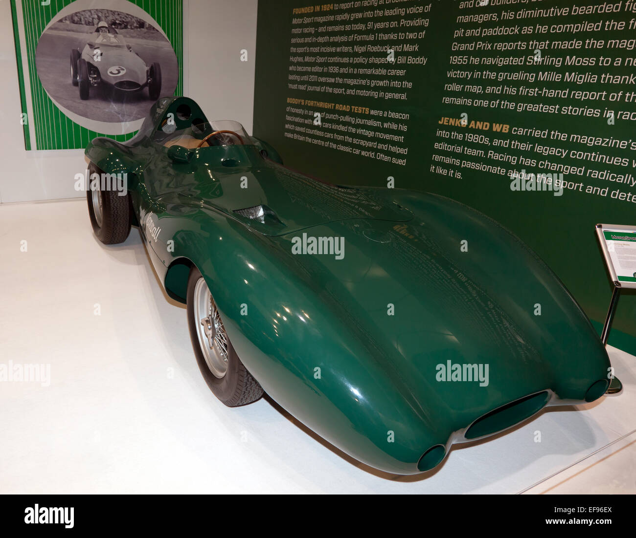 Eine 1957 Vanwall, angetrieben von Sir Stirling Moss in der F1-Weltmeisterschaft 1957. Stockfoto