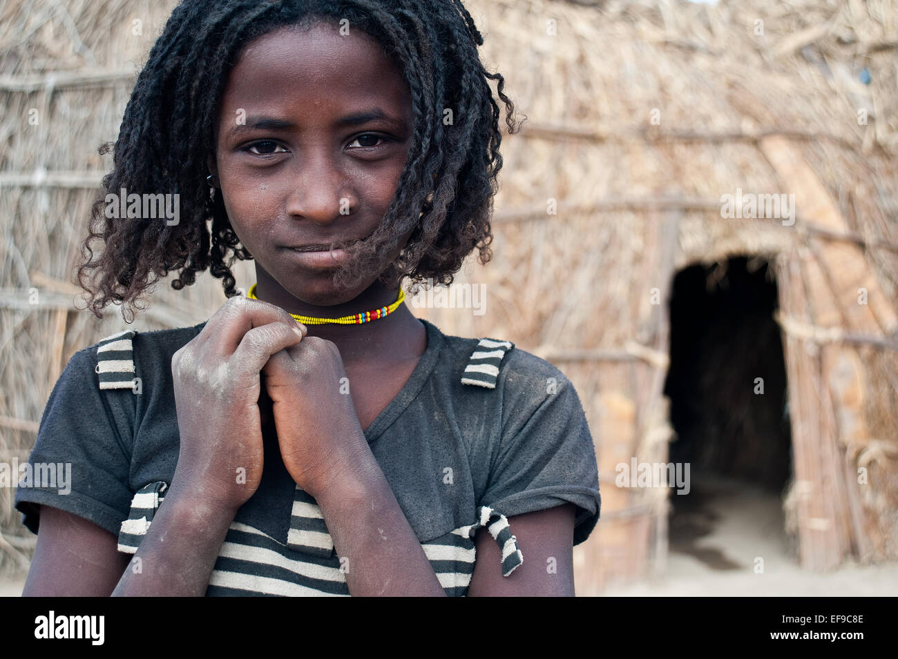 Mädchen aus dem Kereyu Stamm (Äthiopien) Stockfoto