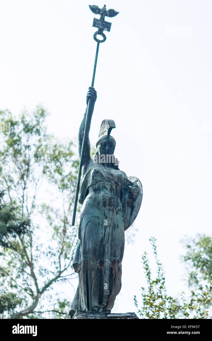 Bronze Statue, die antiken römischen Soldaten Stockfoto