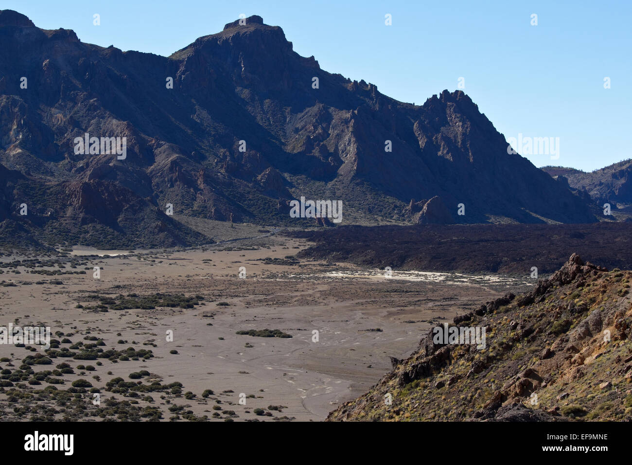 Roques del Almendro, El Sombrerito und Llano de Ucanca, Las Cañadas del Teide Nationalpark Teide Stockfoto