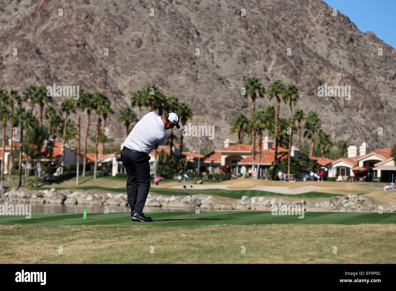 25. Januar 2015 Michael Putnam in Aktion während der Endrunde der Humana-Challenge in Partnerschaft mit der Clinton Foundation auf der Arnold Palmer Privatkurs bei PGA West in La Quinta, Kalifornien. Stockfoto