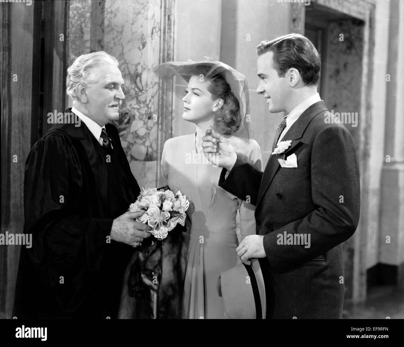 FRANK MORGAN, JEAN ROGERS, Richard Carlson, EIN FREMDER IN DER STADT, 1943 Stockfoto