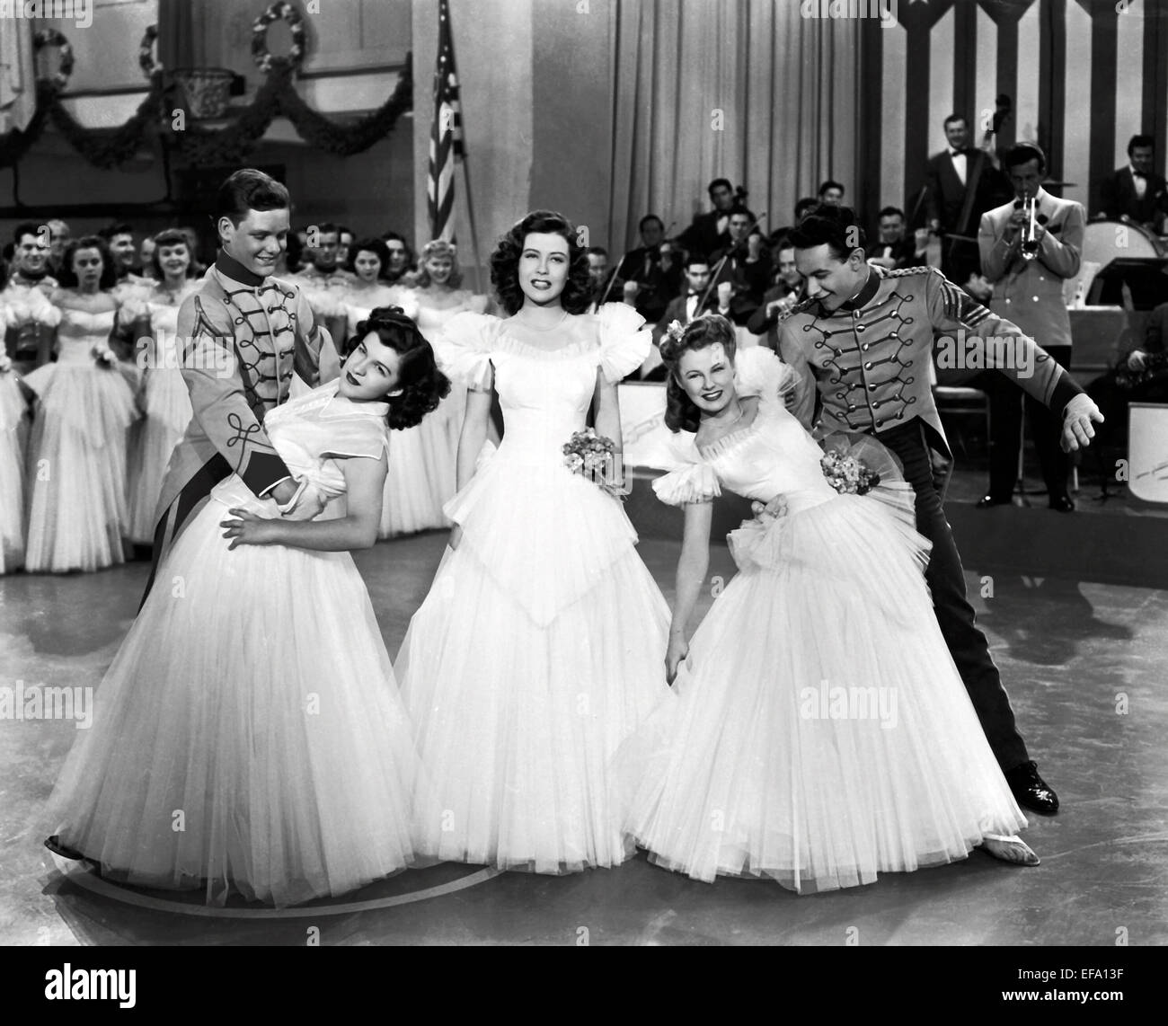 NANCY WALKER, VIRGINIA WEIDLER, TOMMY DIX, JUNE ALLYSON, Best Foot Forward, 1943 Stockfoto