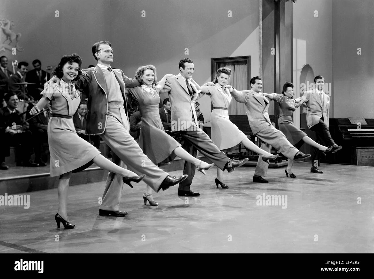 JEAN PORTER, Red Skelton, ETHEL SMITH, Harry James Orchester, Esther Williams, CARLOS RAMIREZ, Lina Romay, BADENIXE, 1944 Stockfoto