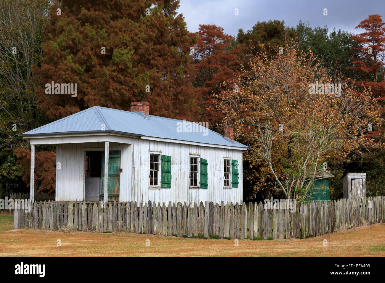Shotgun House, ländliches Leben Museum, Baton Rouge, Louisiana, USA Stockfoto