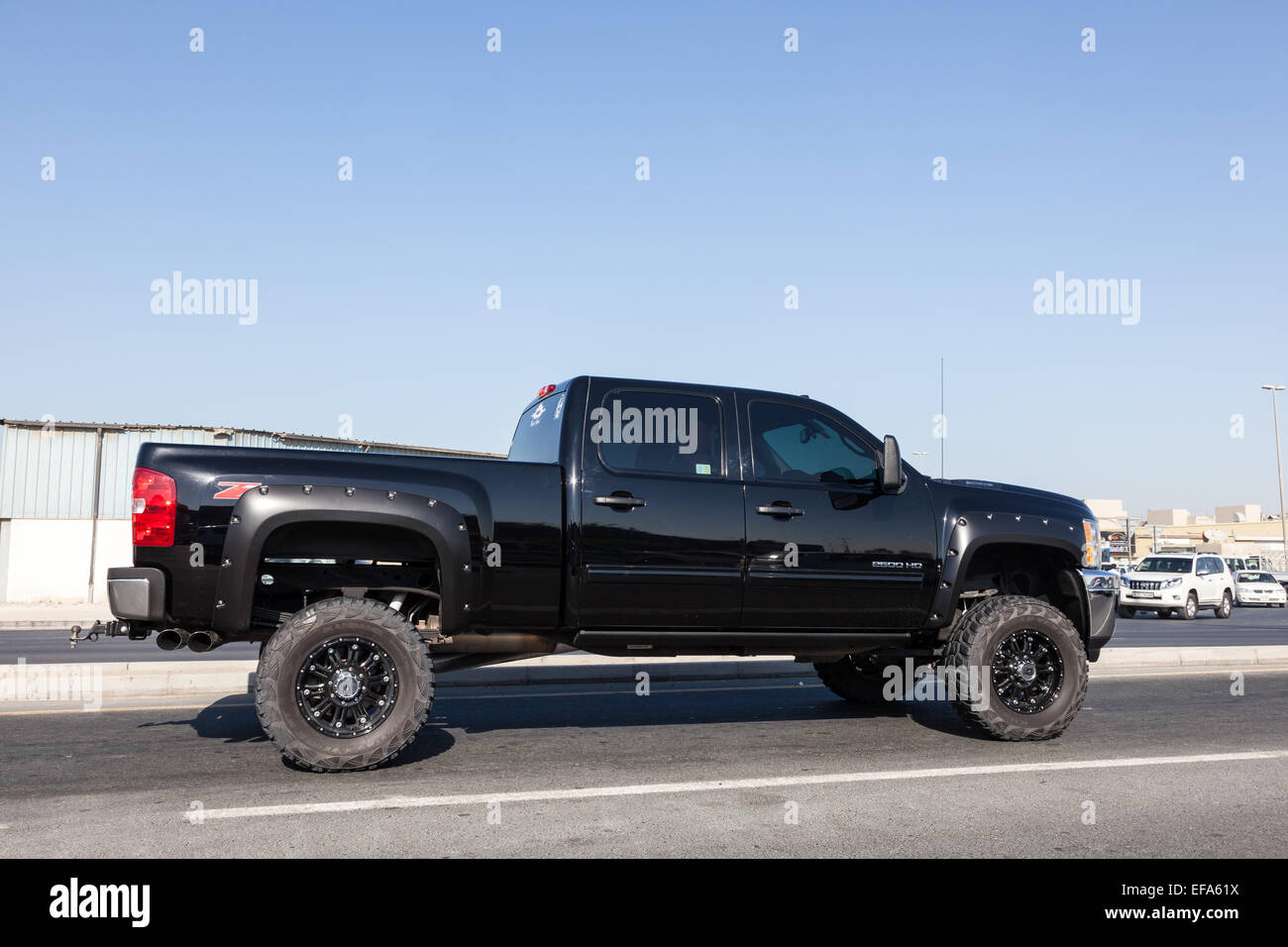 Chevy Silverado Vortec Pickup-Truck in Dubai, Vereinigte Arabische Emirate Stockfoto