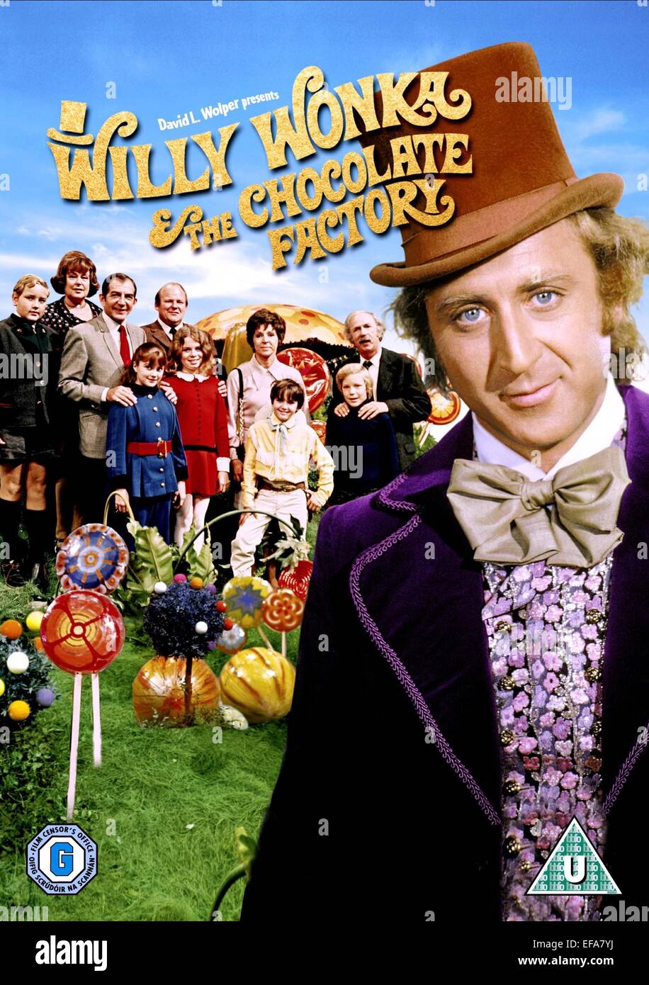 Gene Wilder Poster Willy Wonka Die Schokoladenfabrik 1971 Stockfotografie Alamy