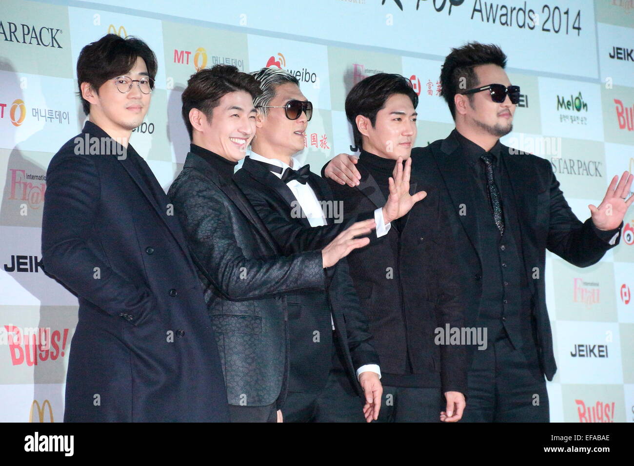 Seoul, Korea. 28. Januar 2015. Den roten Teppich des 4. Preisverleihung Gaon Chart K-Pop in Seoul, Korea am 28. Januar 2015. © TopPhoto/Alamy Live-Nachrichten Stockfoto