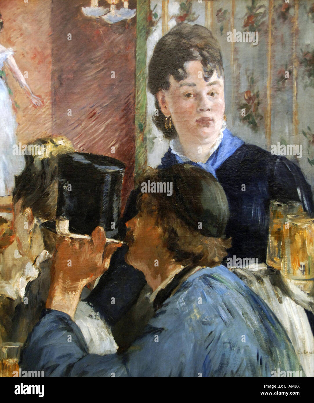 Edouard Manet (1832-1883). Französischer Maler. Die Bier-Maid, 1879. Öl auf Leinwand. Impressionismus. Musée d ' Orsay. Paris. Frankreich. Stockfoto