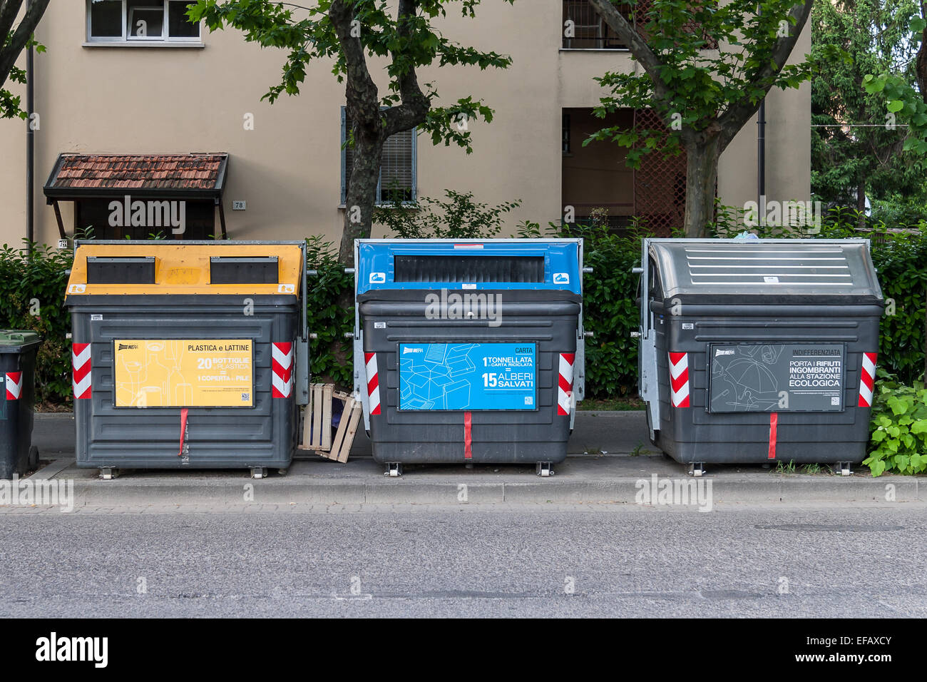 Müllcontainer Stockfoto