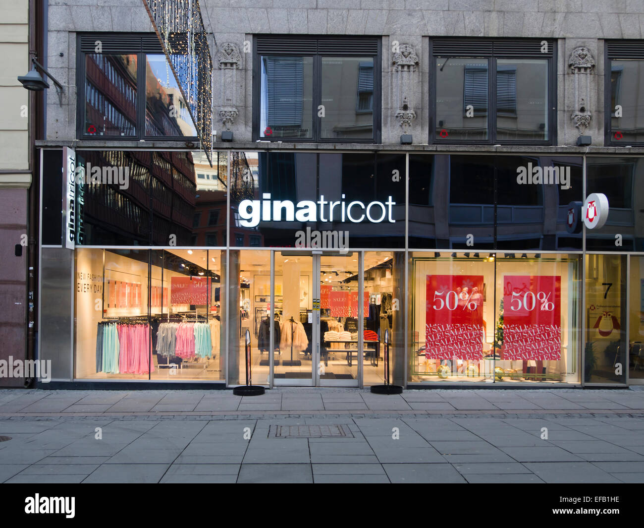 Ginatricot, internationale Mode-Marke, Geschäft in Torggata im Zentrum von Oslo Norwegen Stockfoto