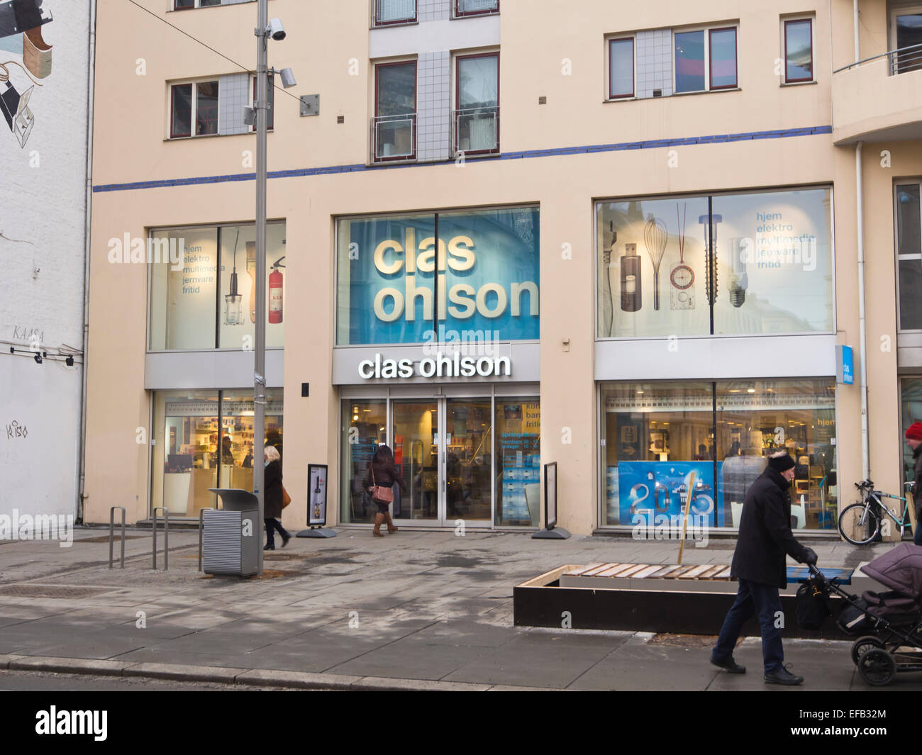 Clas Ohlson Hardware, Haushaltsgeräte und mehr, internationalen Shop-Kette, hier in Bogstadveien Oslo Norwegen Stockfoto