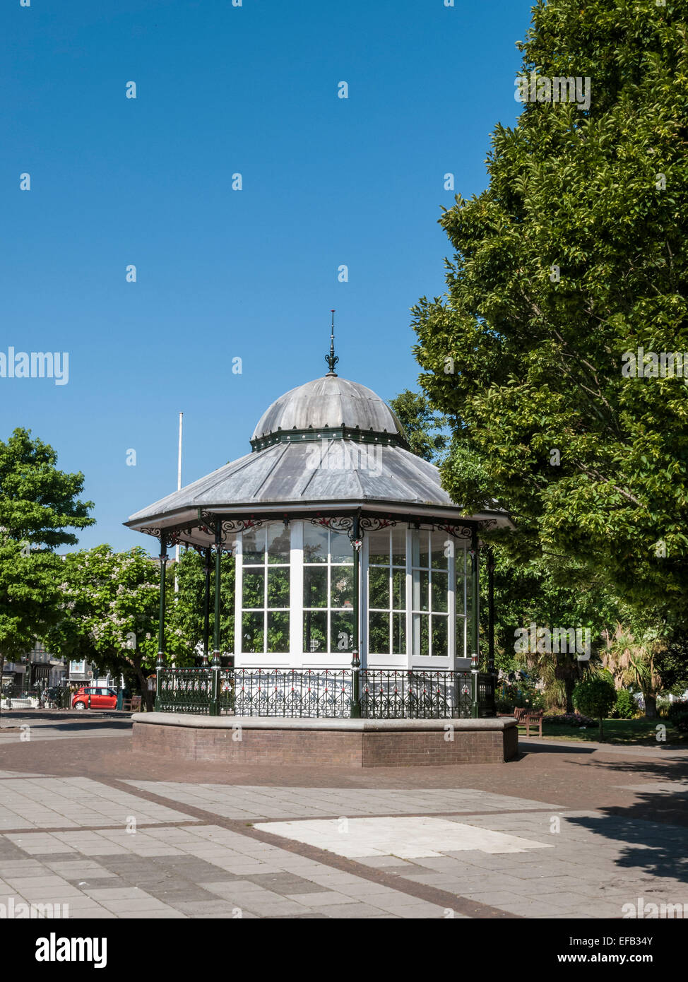 Dartmouth Musikpavillon im Britannia Gärten in Dartmouth, Devon, UK Stockfoto