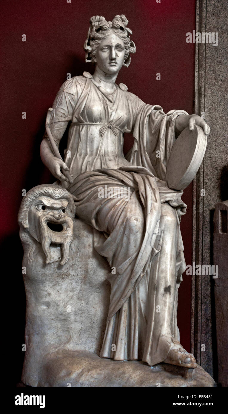 Thalia Muse der Komödie 2. Jahrhundert n. Chr., Vatikanische Museen (Vatican Museum Rom-Italien) Stockfoto