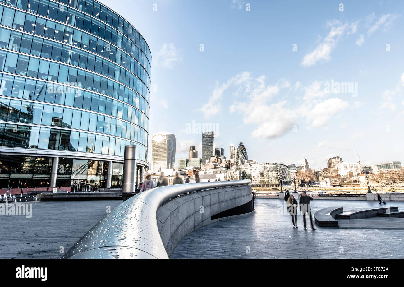 Blick auf London mit Rathaus Stockfoto