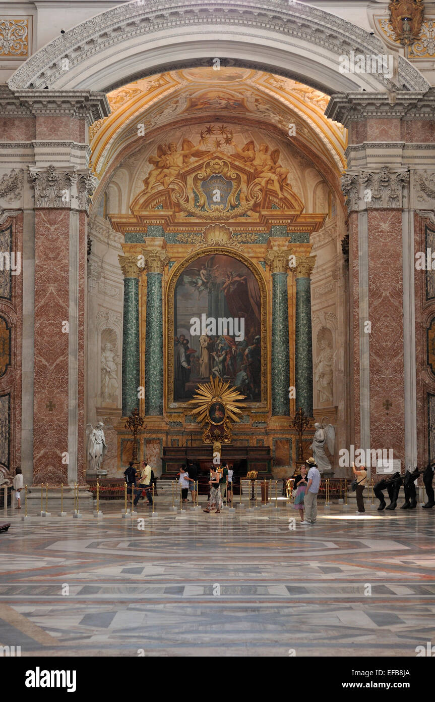 Querschiff Basilika St. Maria von den Engeln und der Märtyrer Rom Italien Basilika Santa Maria Degli Angeli e dei Martiri Alle Te Stockfoto