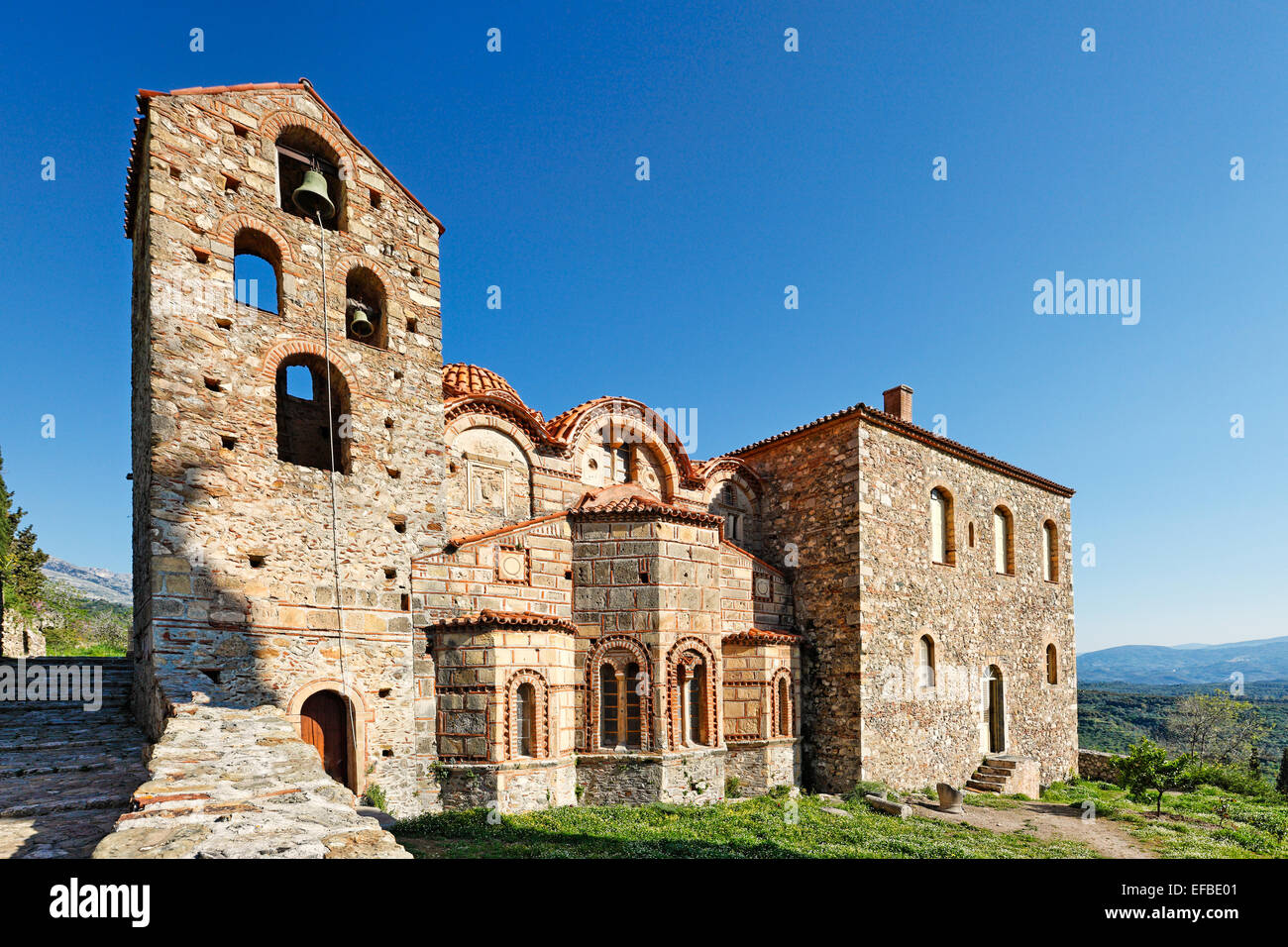 Die Kirche des Heiligen Dimitrios (Metropolis) in Mystras, Griechenland Stockfoto