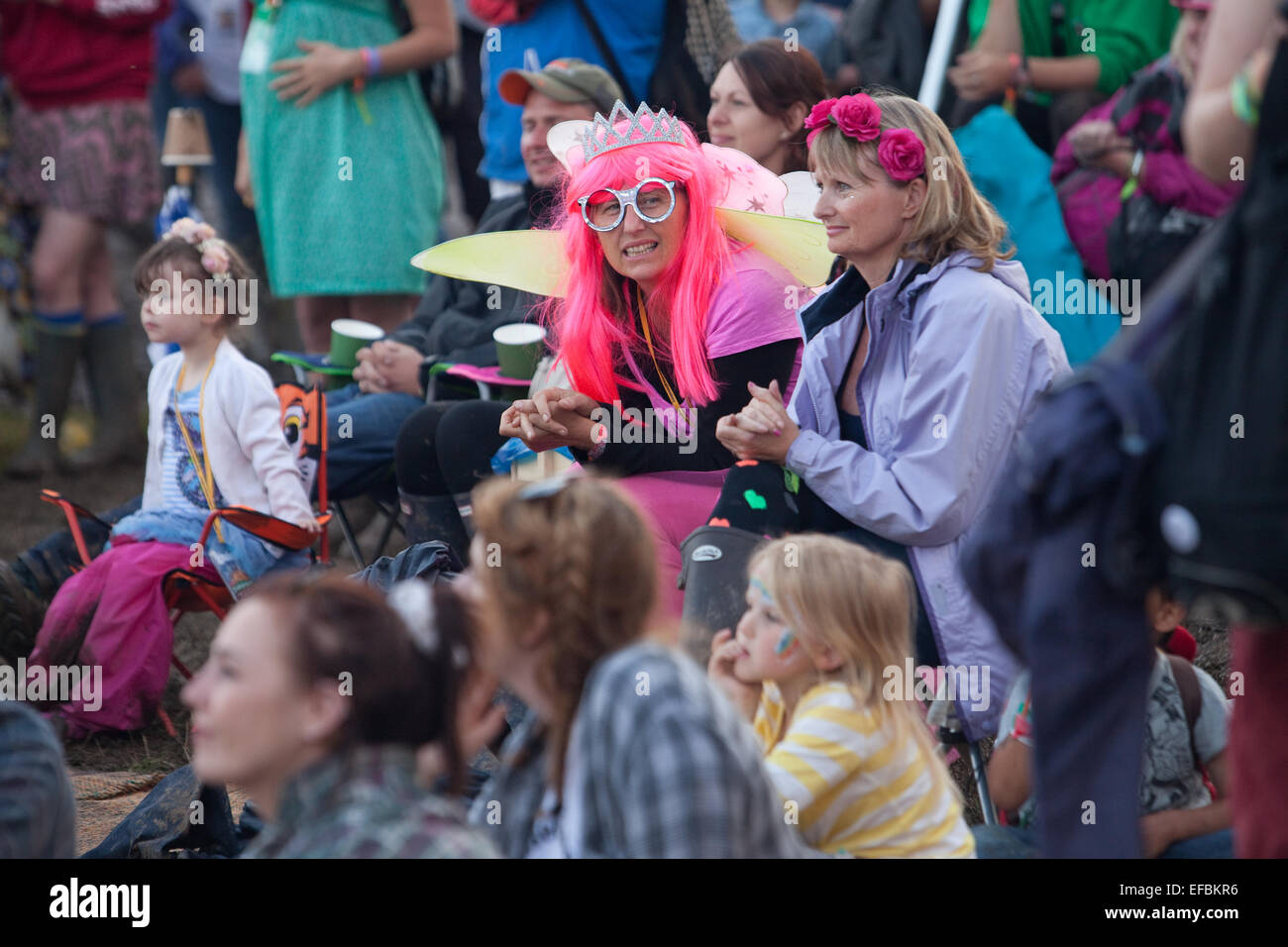 28. Juni 2014. Das Theater-Feld auf Glastonbury. Stockfoto