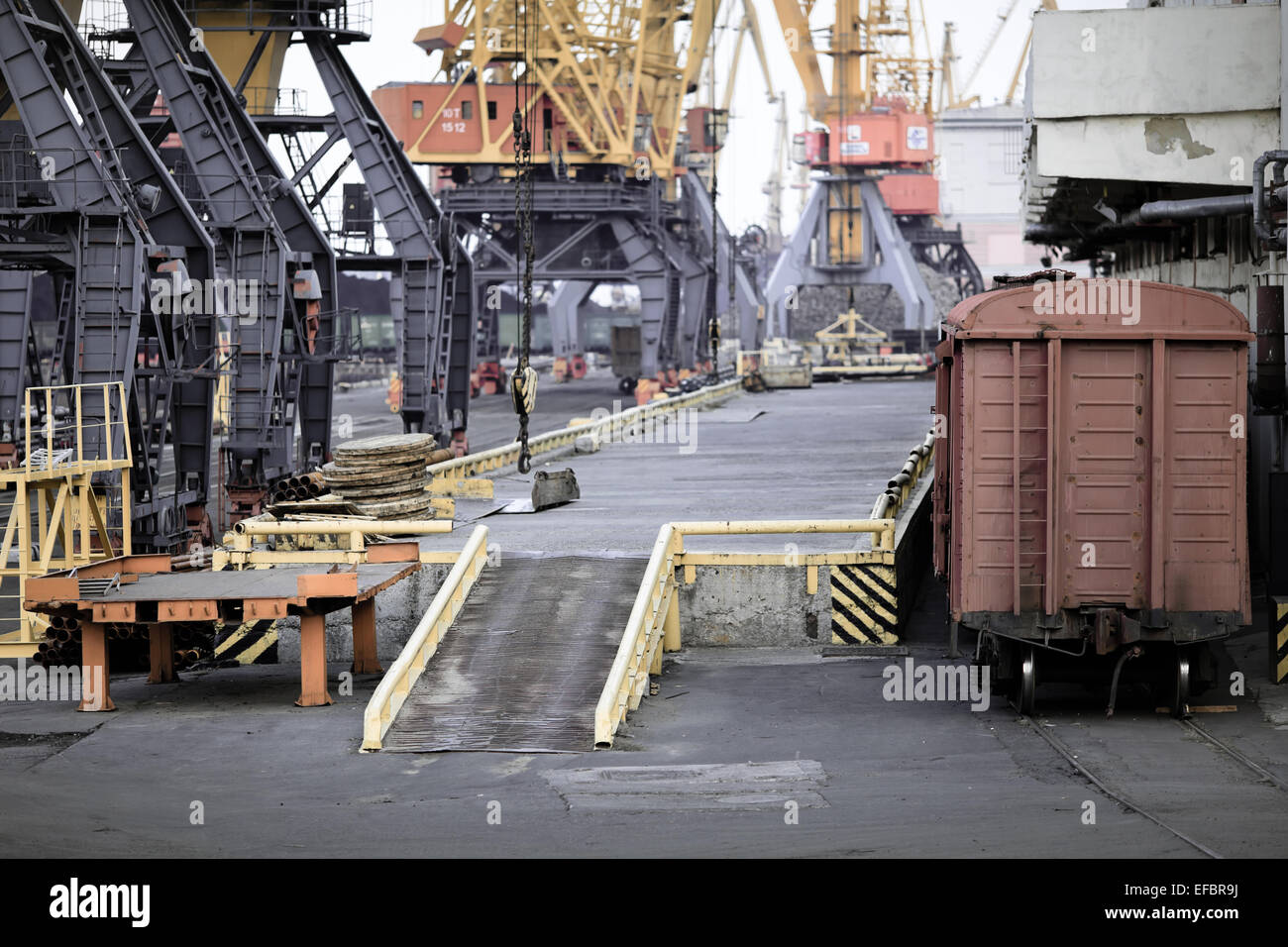 Industriehafen Stockfoto