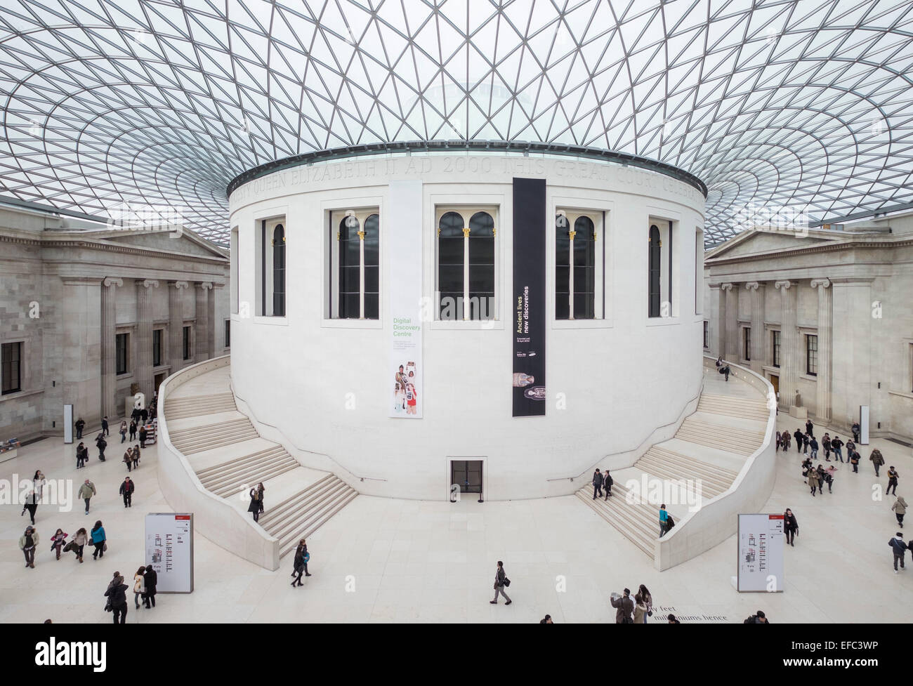 Das British Museum, London.  Die große Halle. Stockfoto