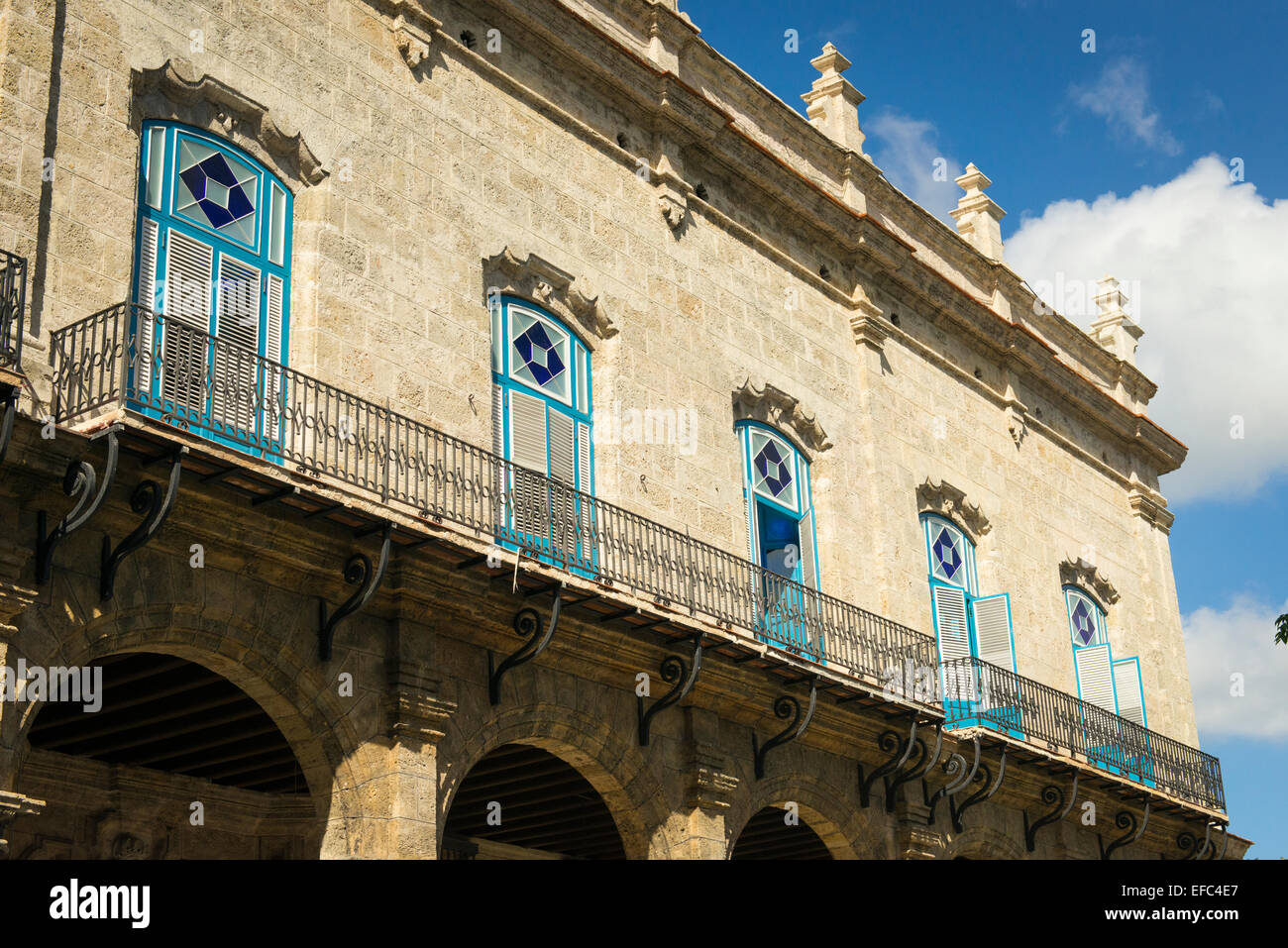 Kuba alte Havanna La Habana Vieja Palacio de Los Capitanes Generales 1776-91 Barockschloss Museum Museo Ciudad Plaza de Armas Stockfoto