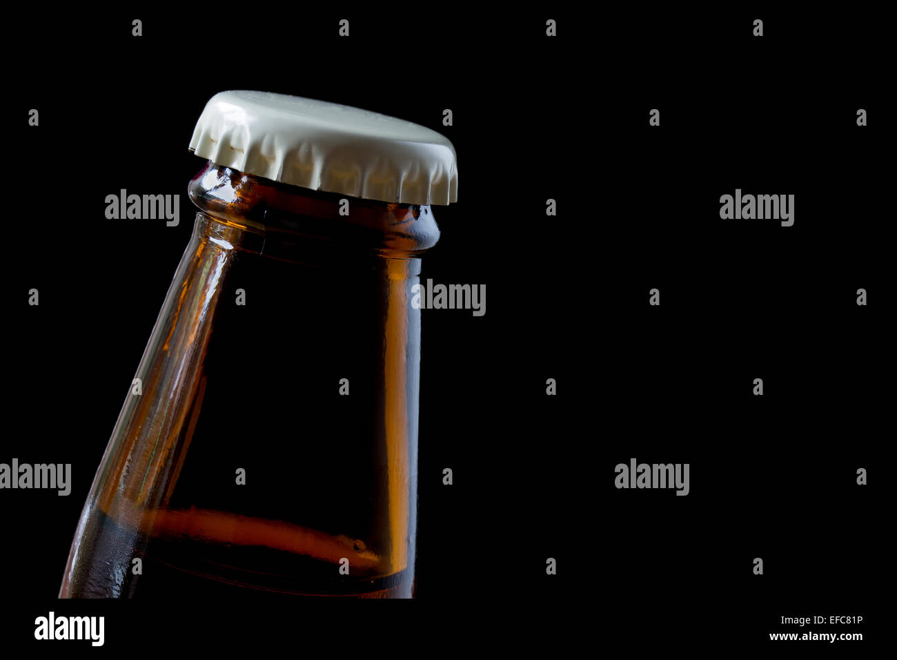 Bier-Kronkorken hautnah Stockfoto