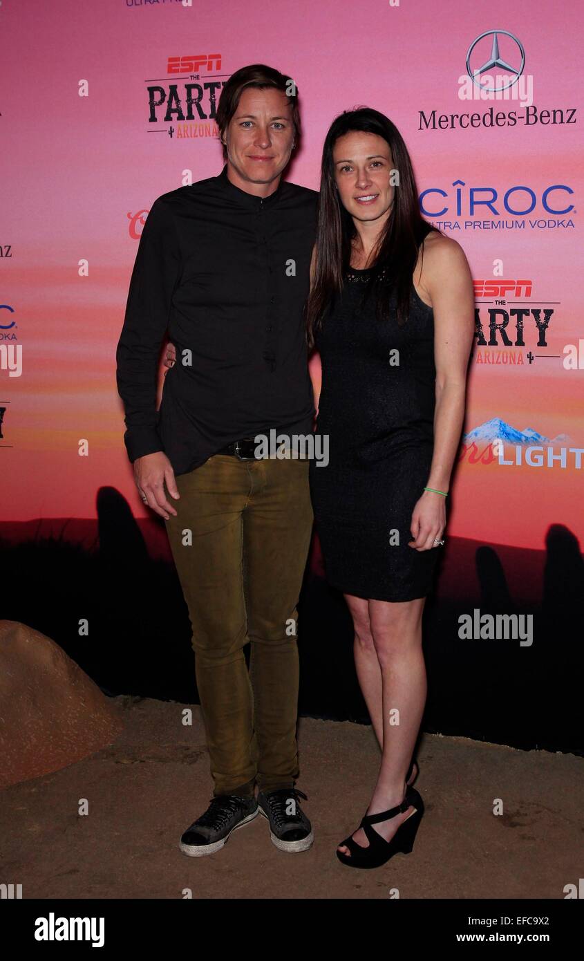 Scottsdale, AZ, USA. 30. Januar 2015. Abby Wambach im Ankunftsbereich für ESPN The Party im Super Bowl XLIX 2015, WestWorld Scottsdale-Scottsdale, AZ 30. Januar 2015. Bildnachweis: MORA/Everett Collection/Alamy Live-Nachrichten Stockfoto