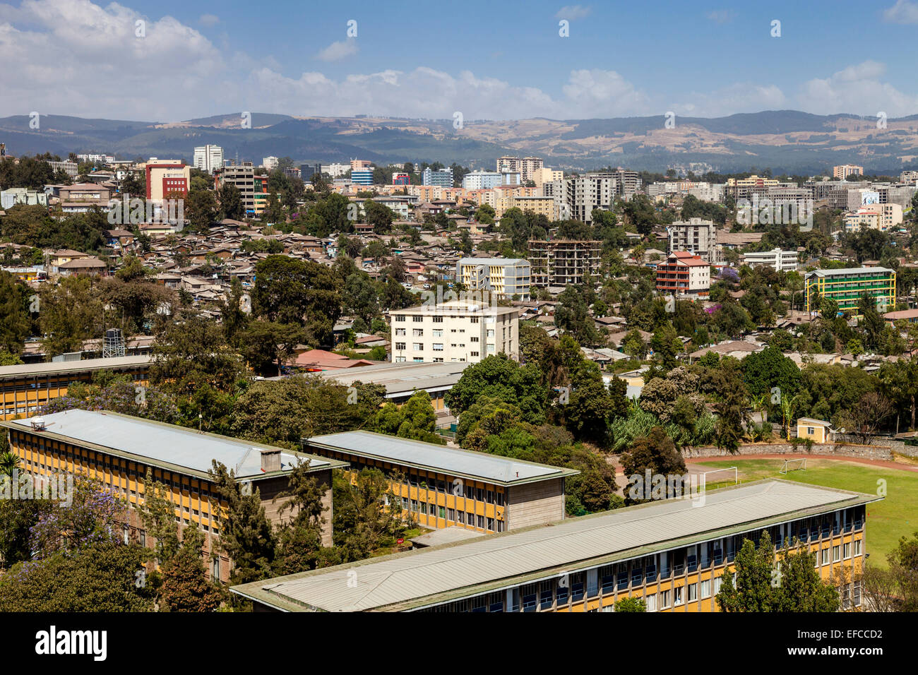 Erhöhten Blick von Addis Abeba, Äthiopien Stockfoto