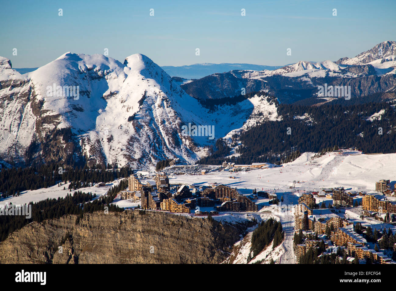 Portes du Soleil in französischen Alpen Stockfoto