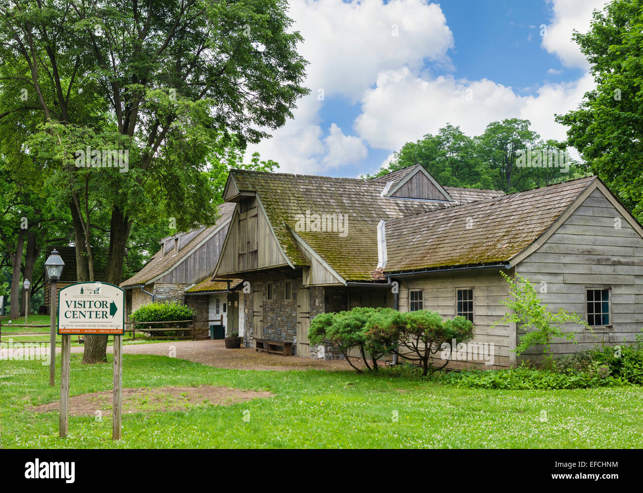 Das Besucherzentrum in Ephrata Kloster, Lancaster County, Pennsylvania, USA Stockfoto