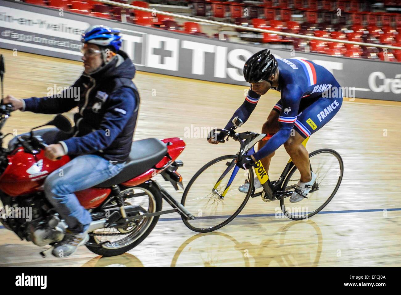 Gregory Bauge - 27.01.2015 - Entrainement Equipe de France de Cyclisme Su Piste. Foto: Anthony Dibon / Icon Sport Stockfoto