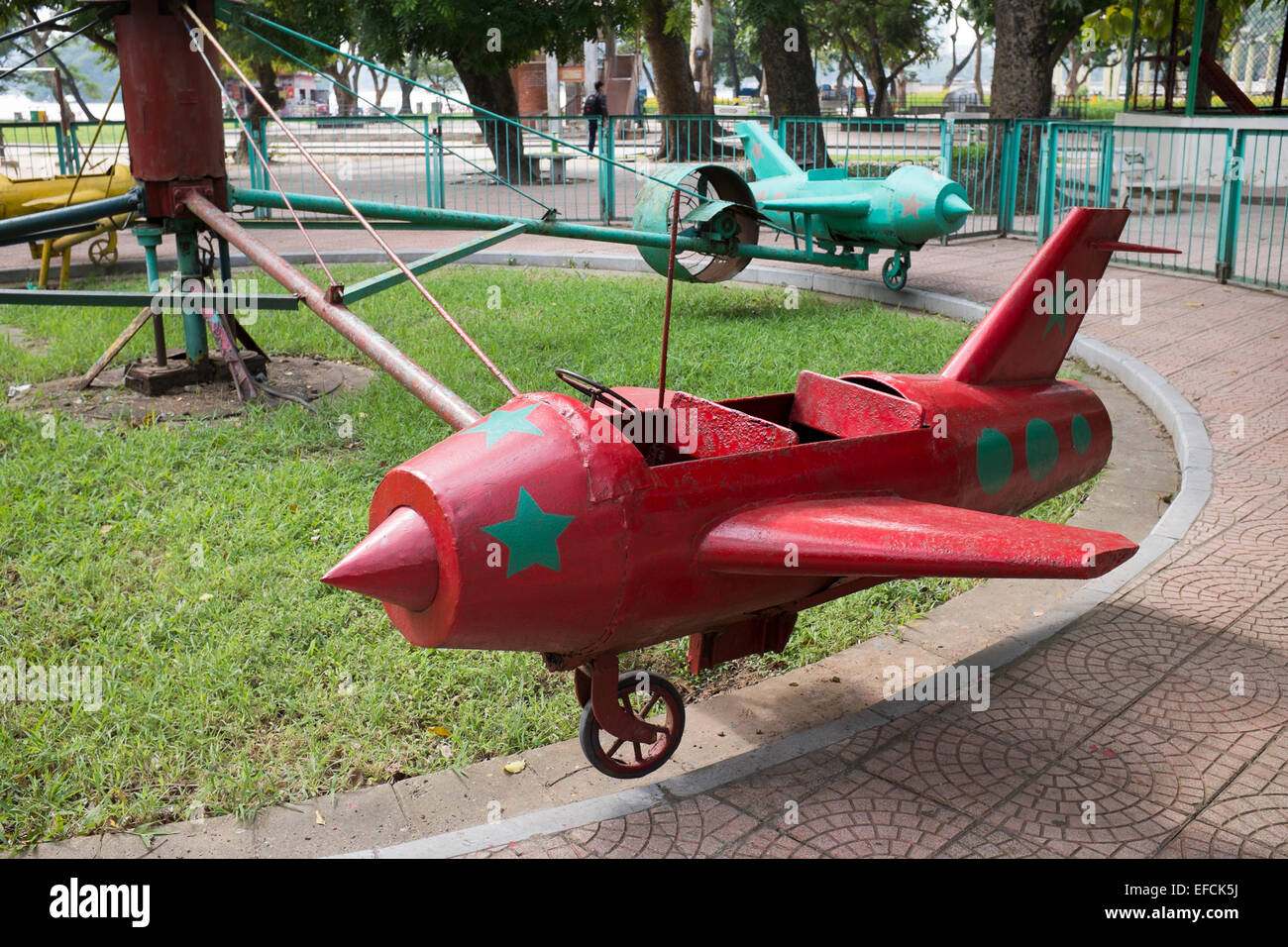 Modell Flugzeuge Kinderspielplatz in Hanoi auf Thong Nhat Park Stockfoto